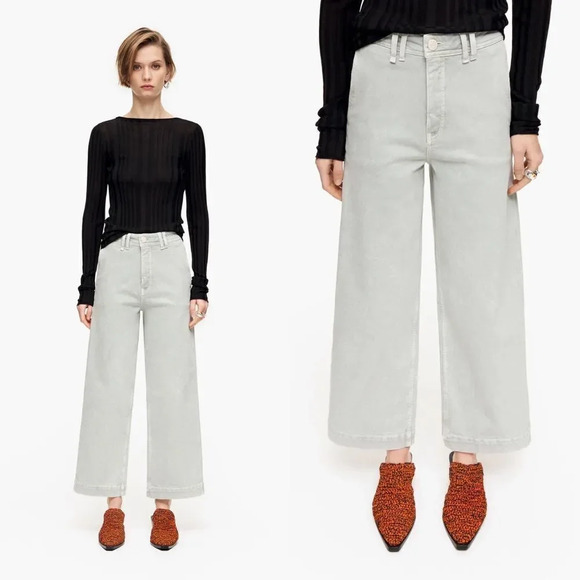 BIMBA Y LOLA CULOTTE - MINT GREEN HIGH RISE JEANS size 36/6 - Picture 3 of 16